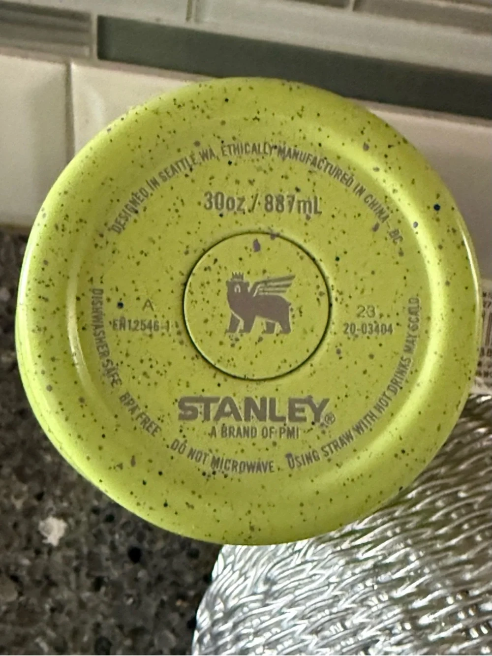 New Stanley Quencher H2.0 Tumbler Straw Cup 30oz RETIRED COLOR- Citron Speckle - Picture 6 of 12